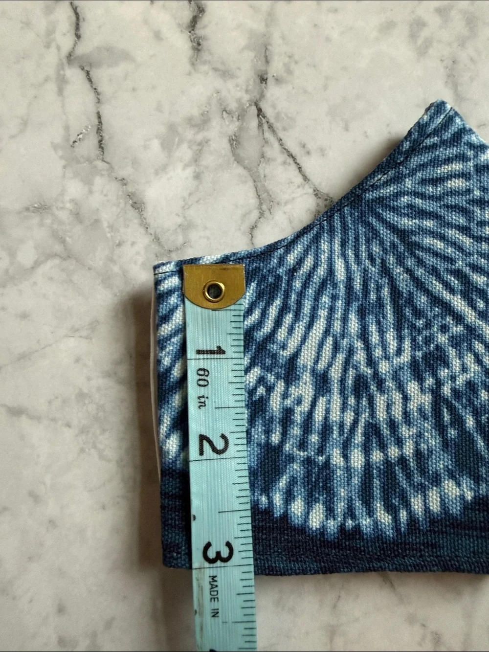 Kids Blue Tie-Dye Face Mask